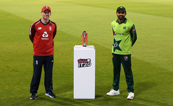 Babar Azam and Eoin Morgan | Getty 