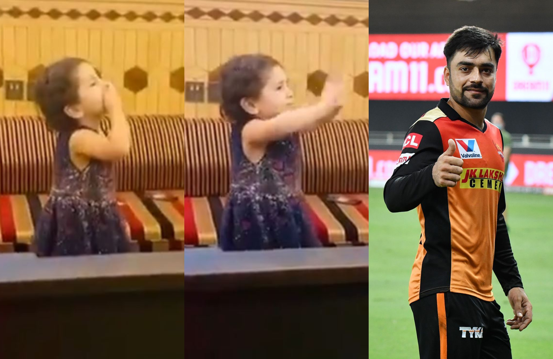 Rashid Khan received some love from home as his niece sent flying kisses his way | Twitter
