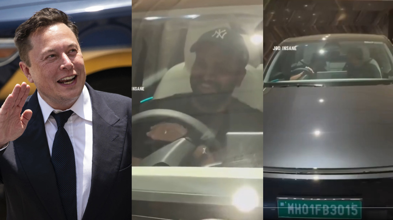 WATCH- Rohit Sharma drives a Tesla Model-Y car; Elon Musk reshares post reading 