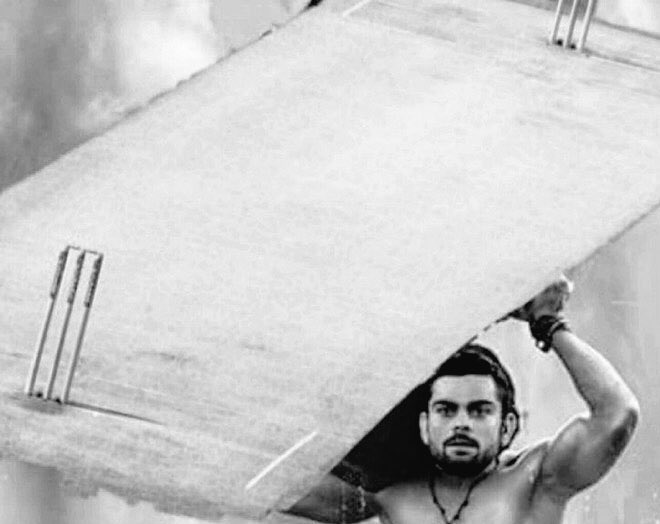Goenka posted a photo-shopped image of Virat Kohli carrying an Indian pitch to South Africa | Twitter
