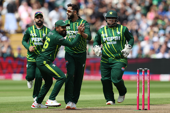 Imad Wasim and Babar Azam | Getty