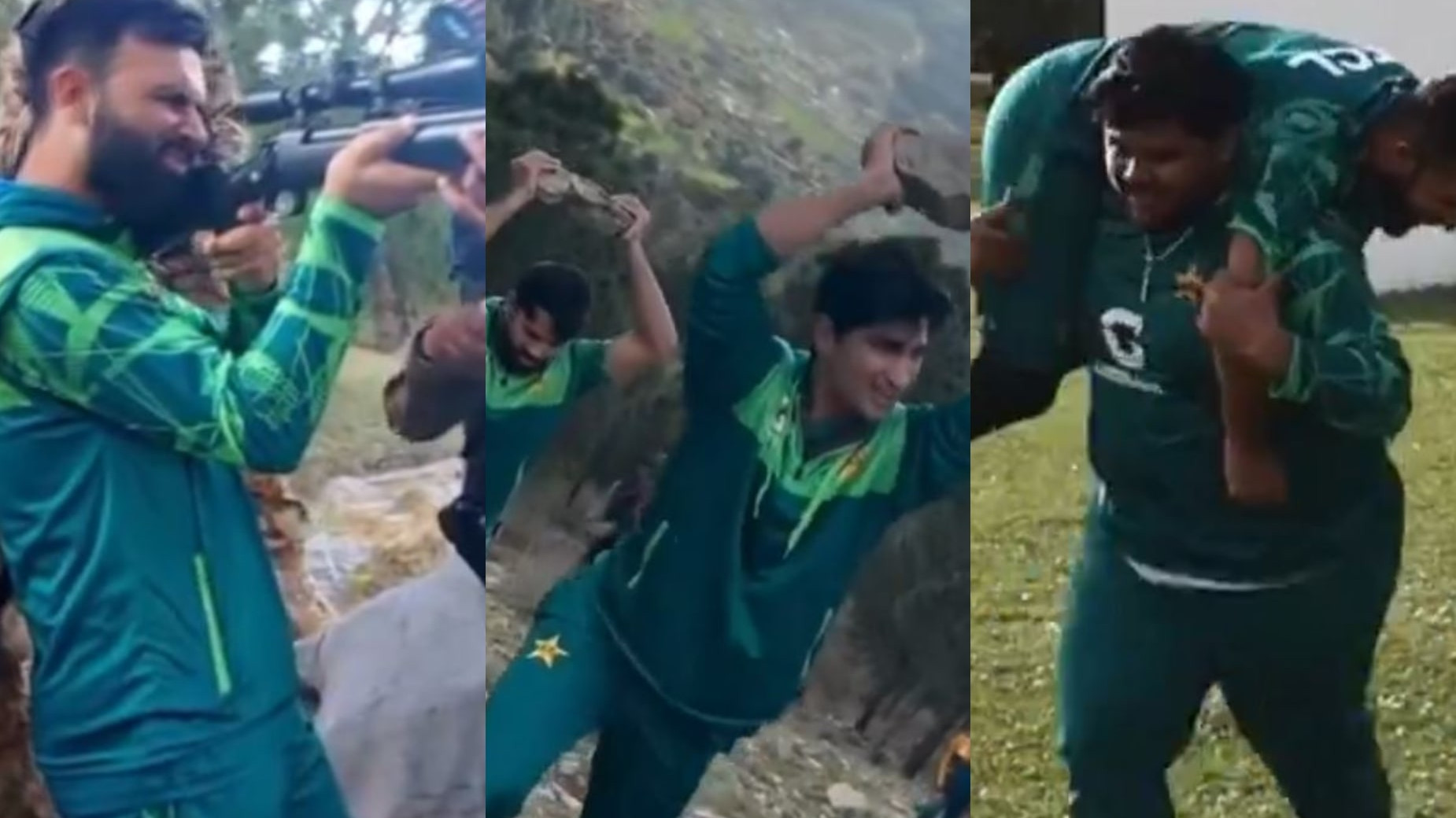 WATCH- Pakistan players carry rocks on uphill climb, do military exercises during fitness camp in Abbottabad