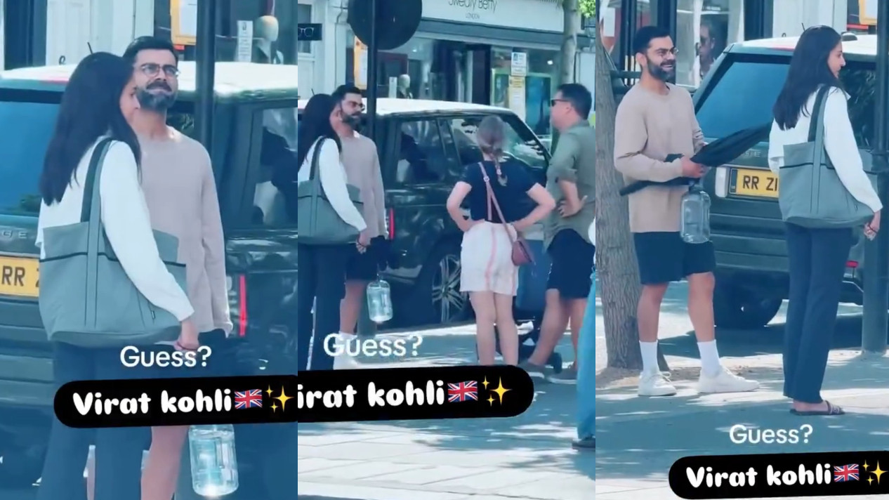WATCH- Virat Kohli and Anushka Sharma spotted in London chatting with locals