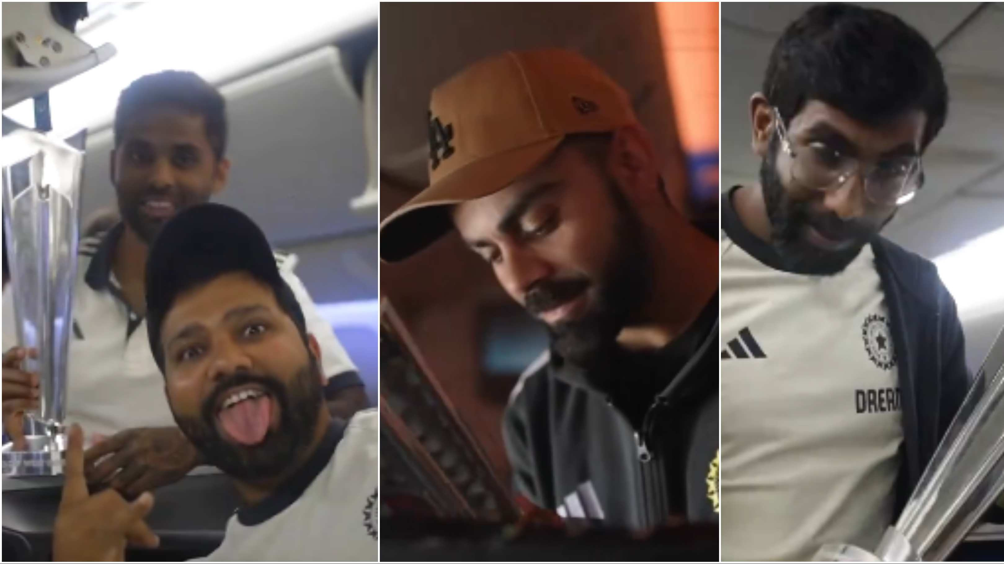 WATCH: Rohit Sharma and his men celebrate T20 World Cup 2024 triumph inside chartered plane from Barbados to Delhi