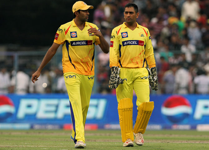 R Ashwin and MS Dhoni | BCCI/IPL