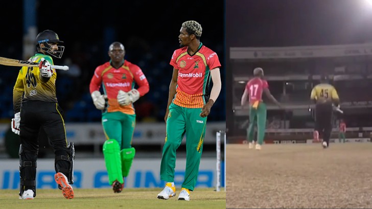 CPL 2020: WATCH - Asif Ali almost hits Keemo Paul with his bat in anger over a sent-off 