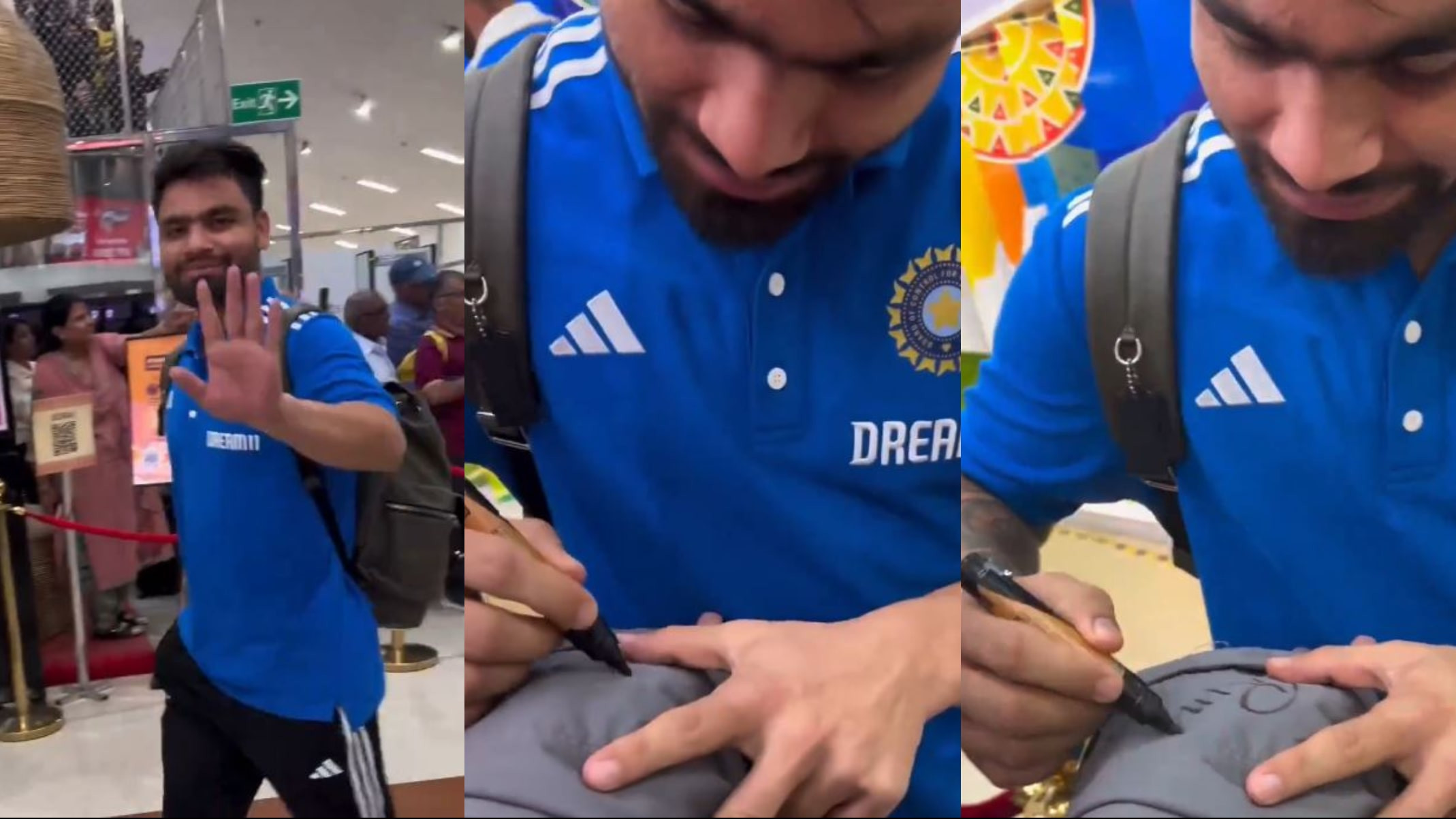 IND v AUS 2023: WATCH- Rinku Singh signs an India jersey for a fan at the airport in Bengaluru