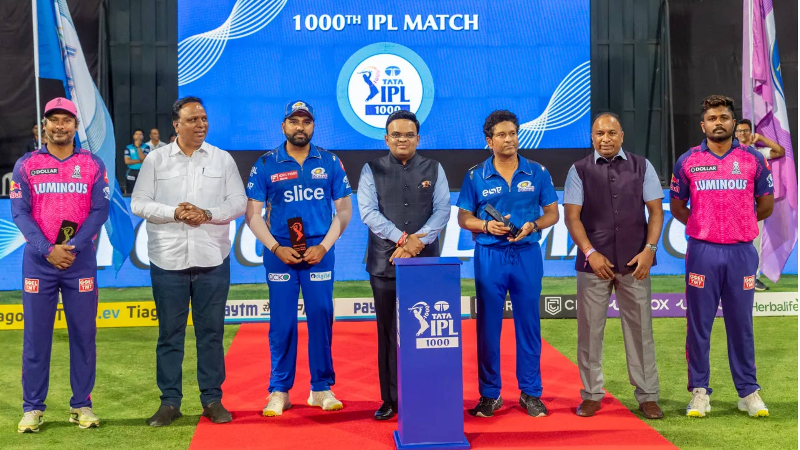 IPL 2023: WATCH – Rohit, Tendulkar, Samson and Sangakkara presented with mementos to mark IPL’s 1000th match