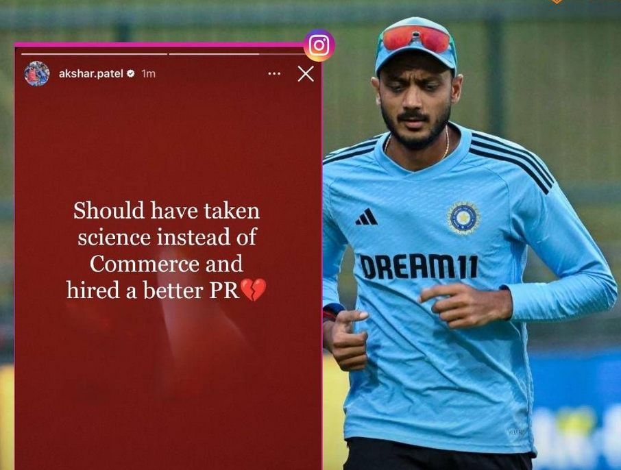 The alleged deleted screenshot from Akshar Patel's Instagram turned out to be fake | X