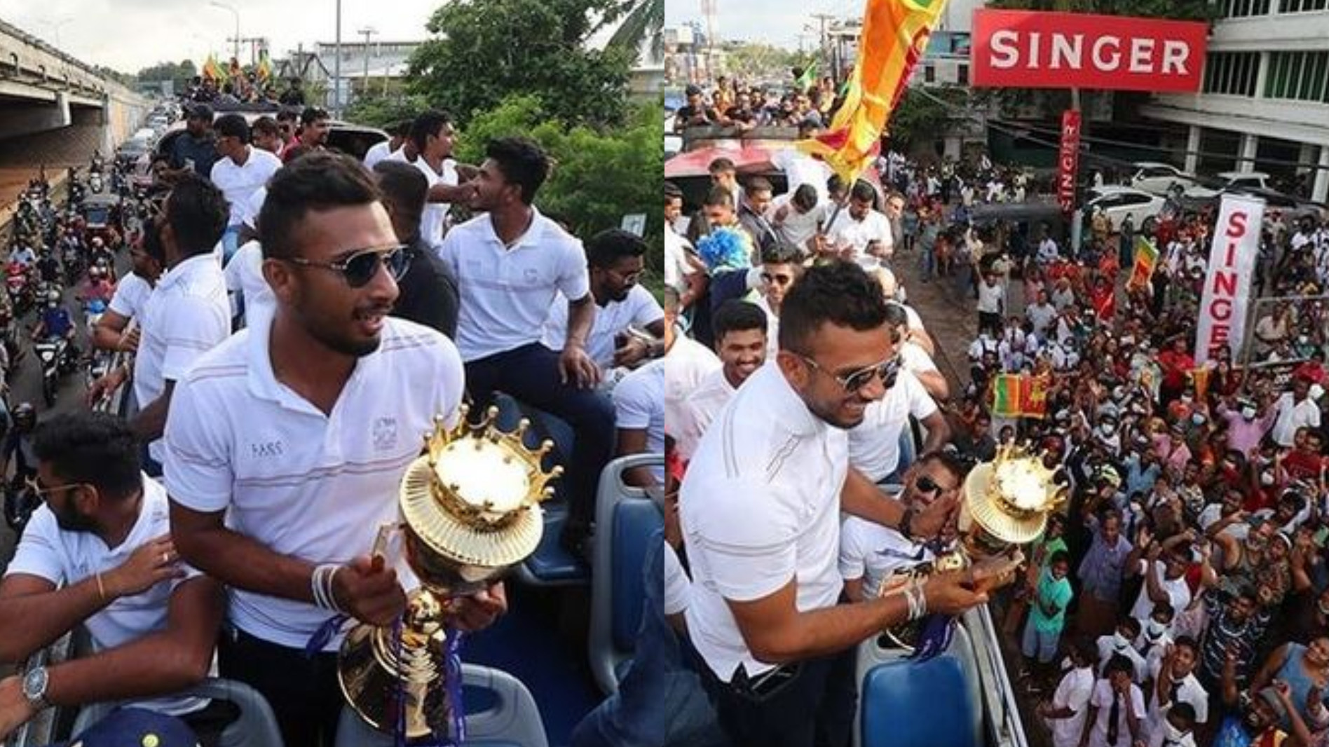 PICS- Sri Lankan team get massive victory parade at home after Asia Cup 2022 win