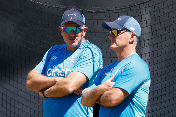 England coaches Chris Silverwood and Graham Thorpe | Getty