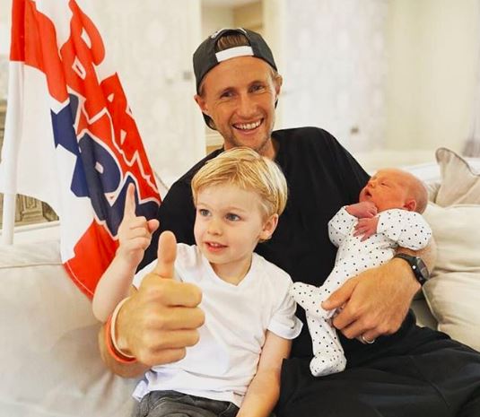 Joe Root with his children | Instagram 