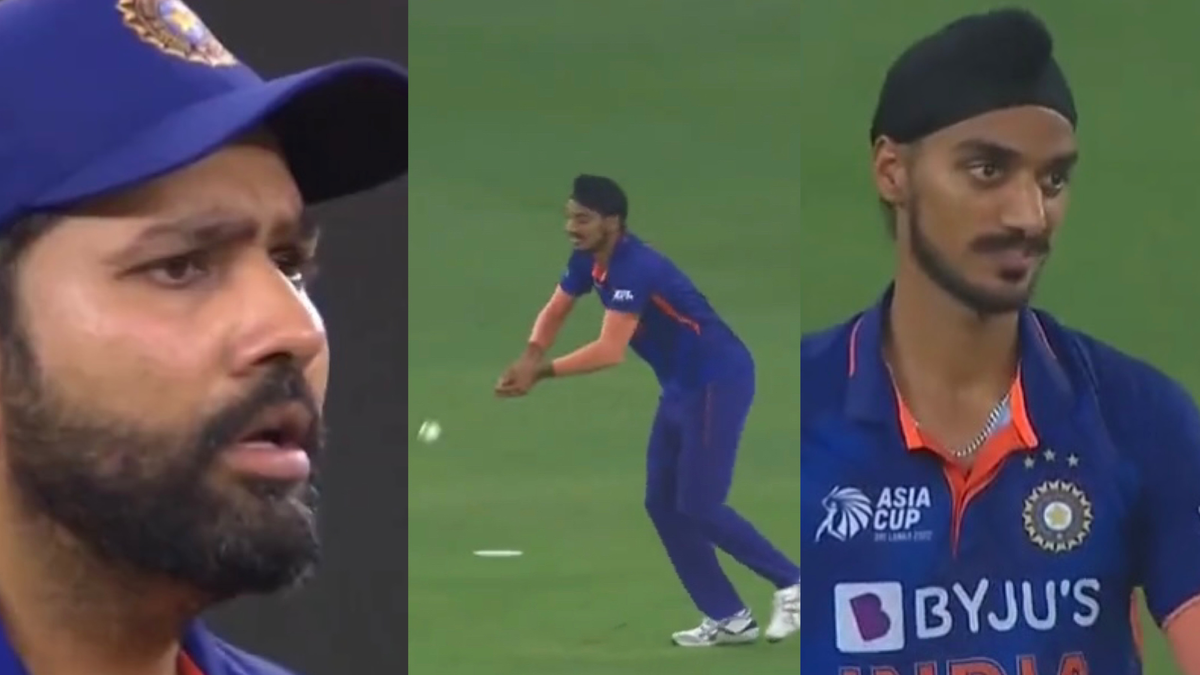 Asia Cup 2022: WATCH - Rohit Sharma reacts furiously after Arshdeep Singh drops sitter offered by Asif Ali