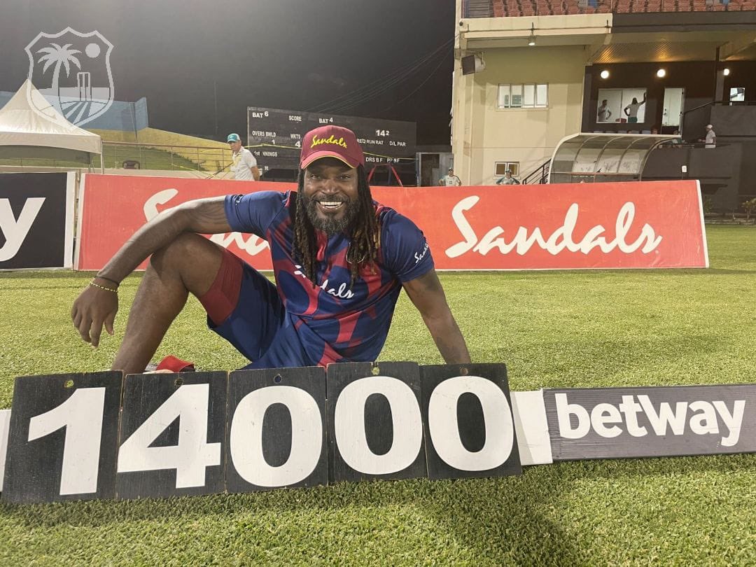 Chris Gayle became the 1st batsman to go past 14,000-run mark in T20s | Windies Twitter