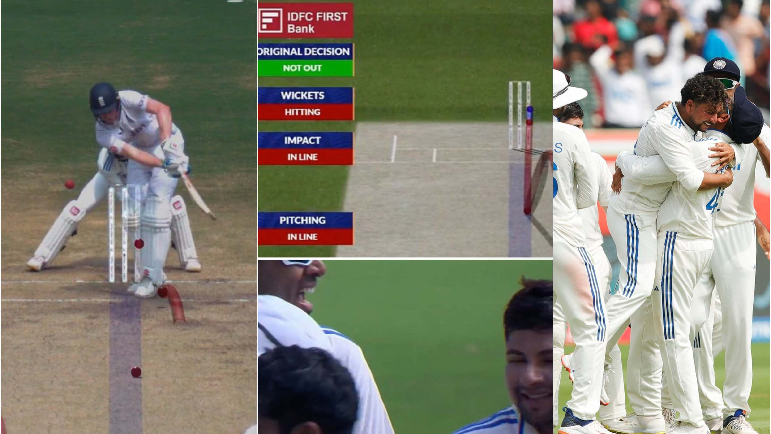 IND v ENG 2024: WATCH – Kuldeep Yadav claims prized scalp of Zak Crawley by persuading Rohit Sharma to take DRS