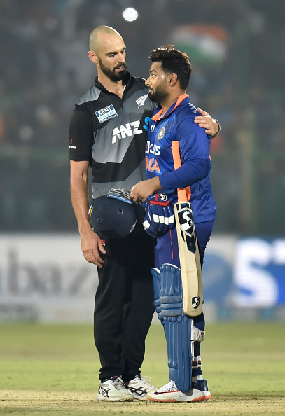 Rishabh Pant after taking India to the win over NZ in Jaipur T20I | Getty