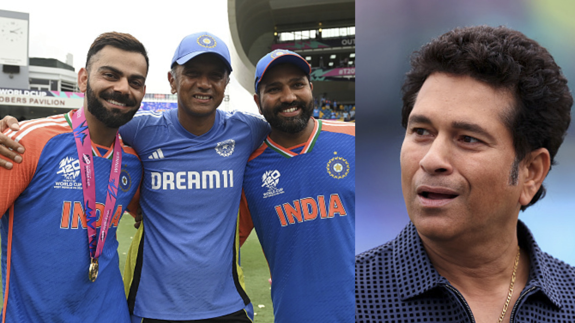 T20 World Cup 2024: Sachin Tendulkar pays rich tributes to Rohit Sharma, Virat Kohli and Rahul Dravid after India’s win