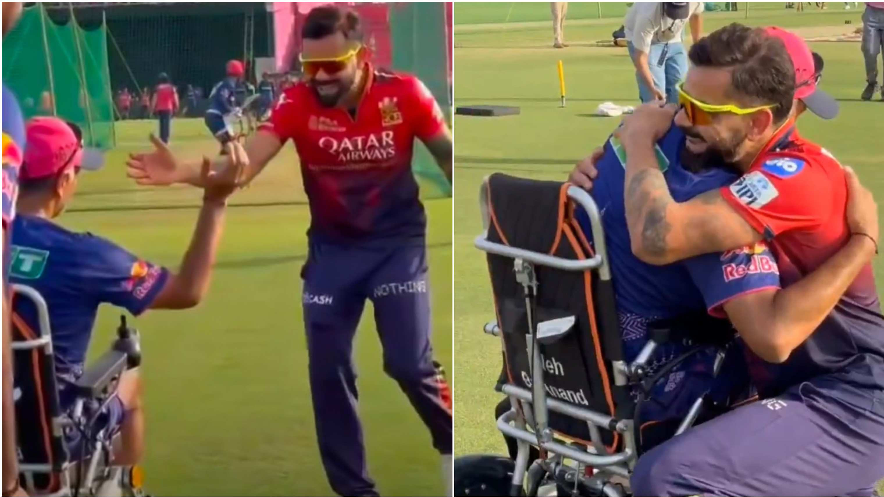 IPL 2025: WATCH – “A Royal meet-up,” Virat Kohli, Rahul Dravid share a warm hug on the eve of RR vs RCB clash