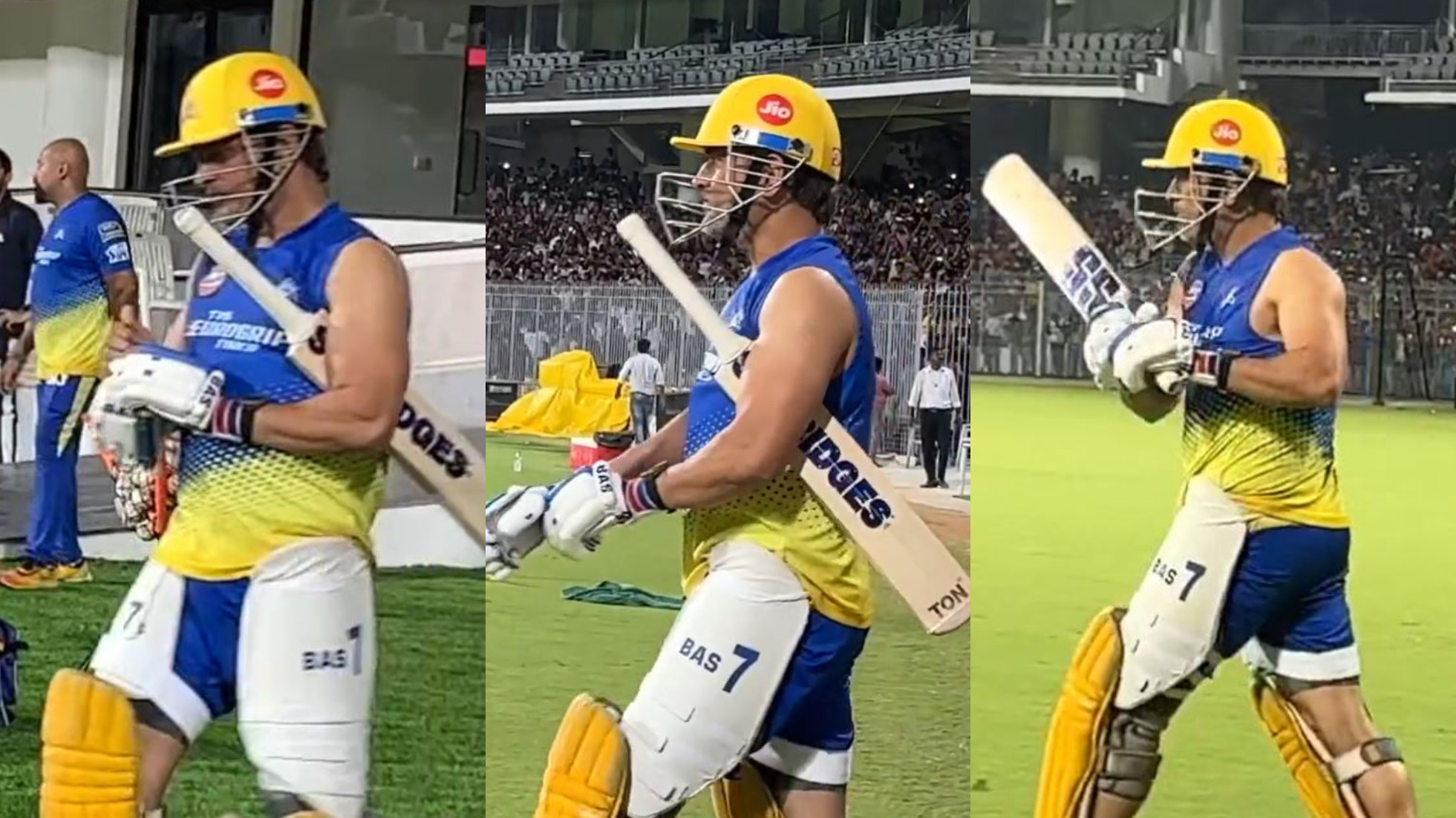 IPL 2023: WATCH- Chepauk crowd goes crazy as MS Dhoni walks out to bat in CSK practice game