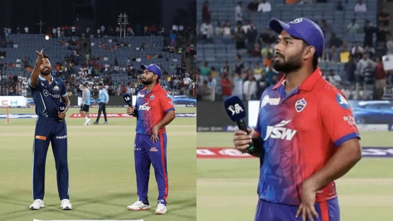 IPL 2022: WATCH - “We would like to bat.. ohhh bowl first!” Rishabh Pant's hilarious mistake at toss against GT