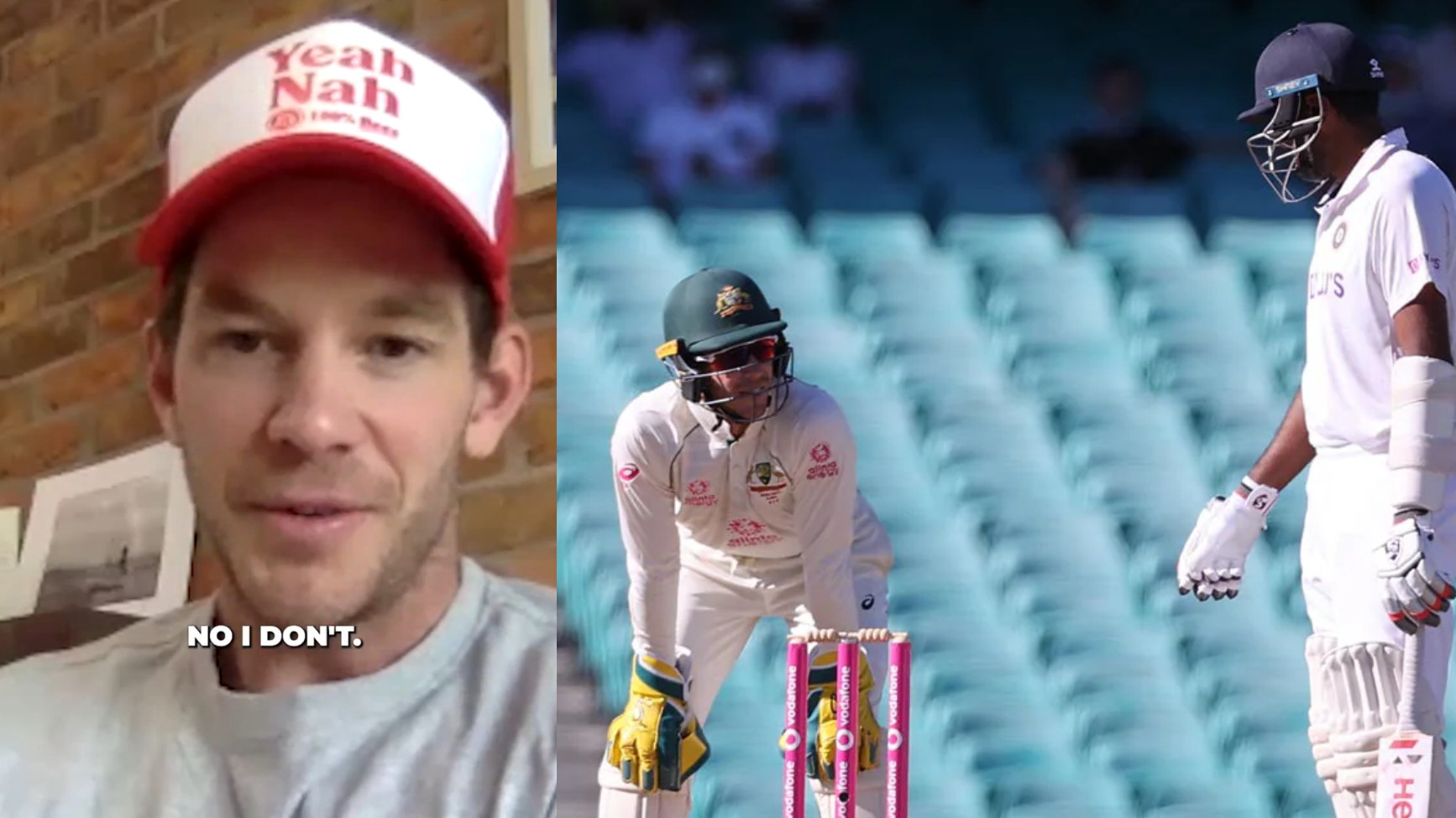 WATCH- “No, I don’t”- Tim Paine reveals why he doesn’t regret sledging R Ashwin during 2020-21 SCG Test