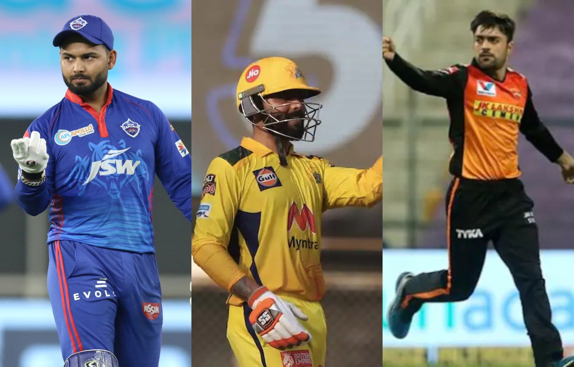Rishabh Pant, Ravindra Jadeja and Rashid Khan  | IPL-BCCI