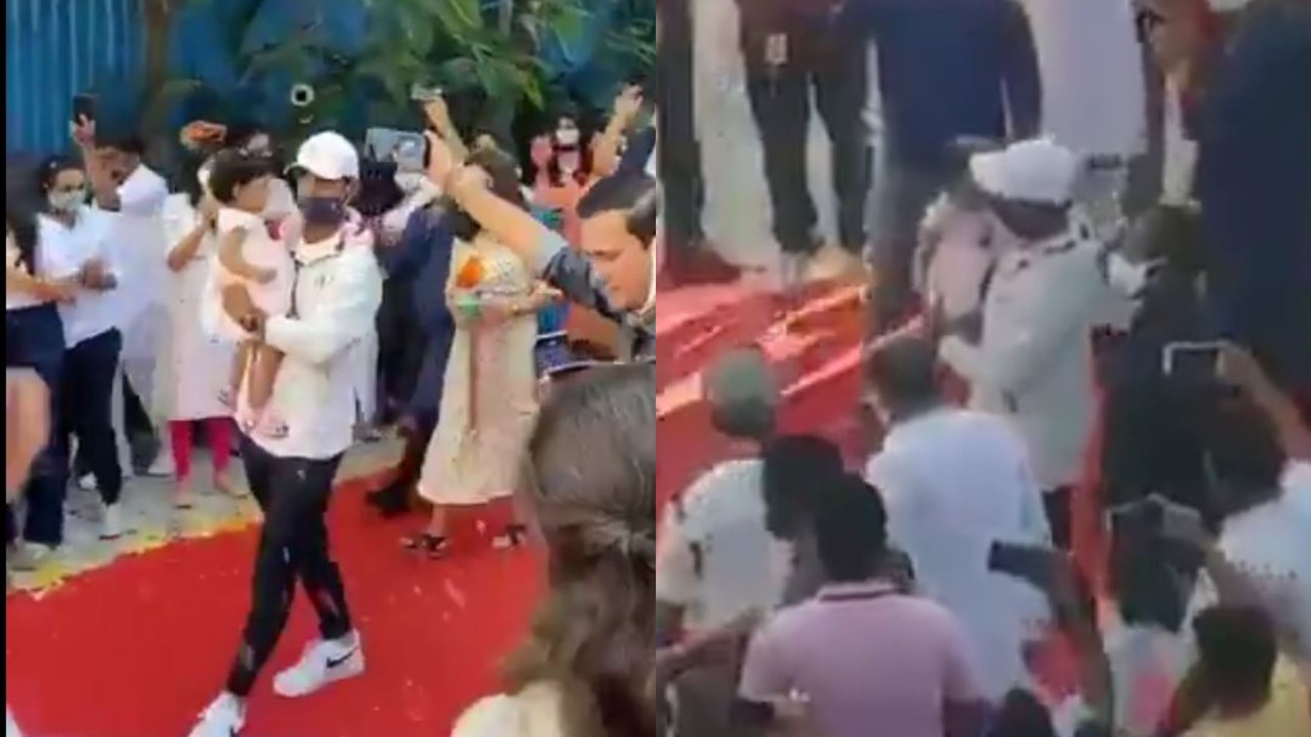 WATCH- Rahane receives red carpet welcome with a band on return to his residence in Mumbai