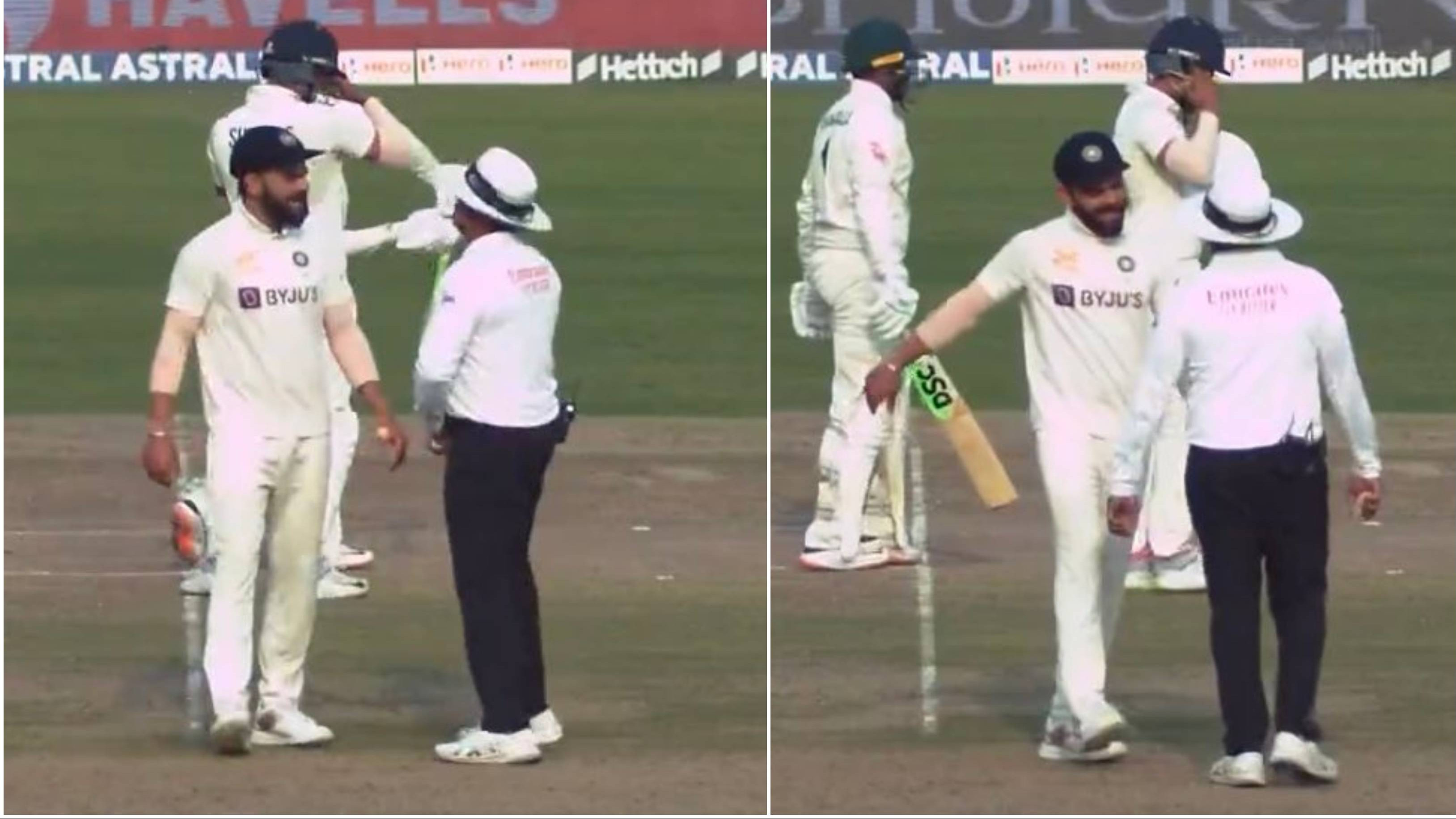 IND v AUS 2023: WATCH – Crowd cheers for Kohli as he walks towards Nitin Menon to have a chat about his dismissal