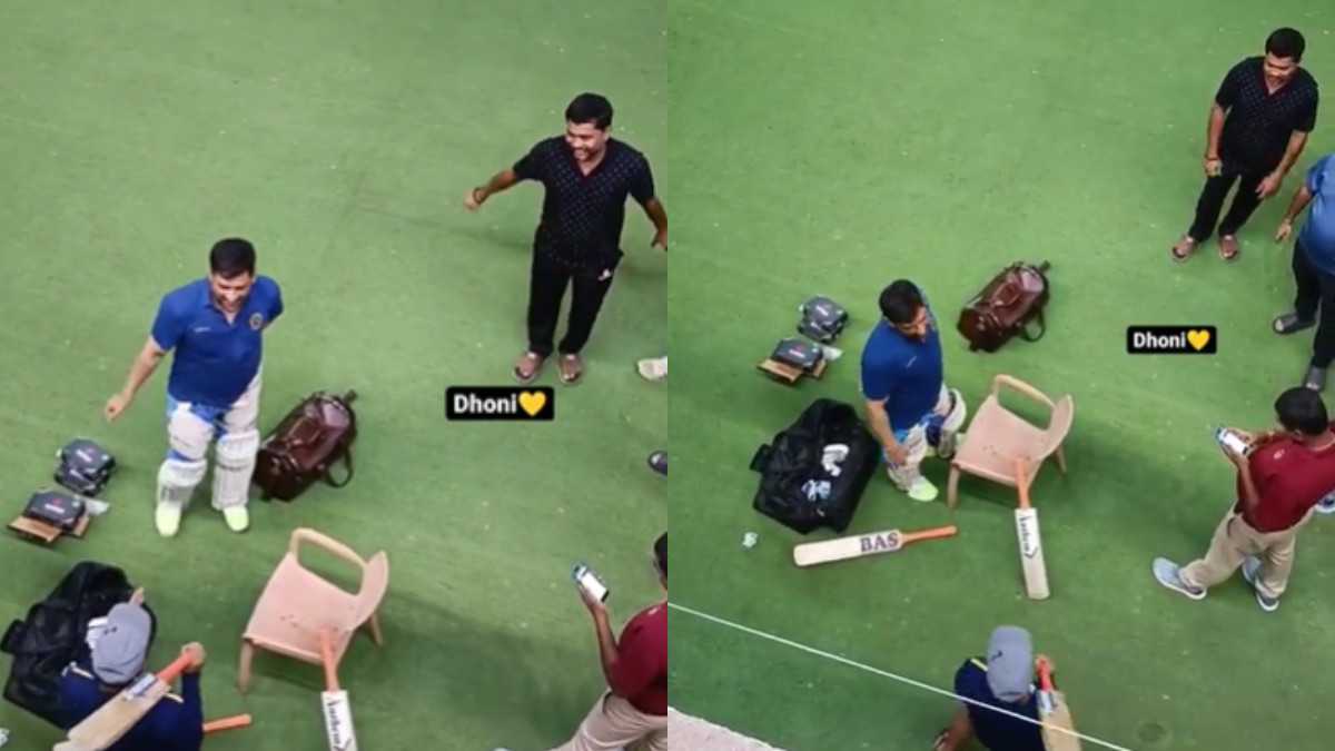WATCH: MS Dhoni interacts with net bowlers after training at JSCA Academy in Ranchi