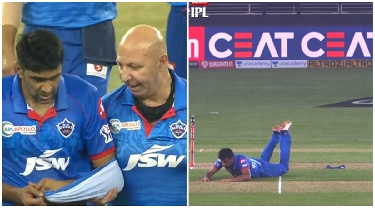 Ashwin injured his shoulder during an IPL 13 game against KXIP | Twitter