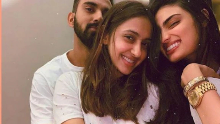 KL Rahul with Athiya Shetty (R) and a friend | Instagram