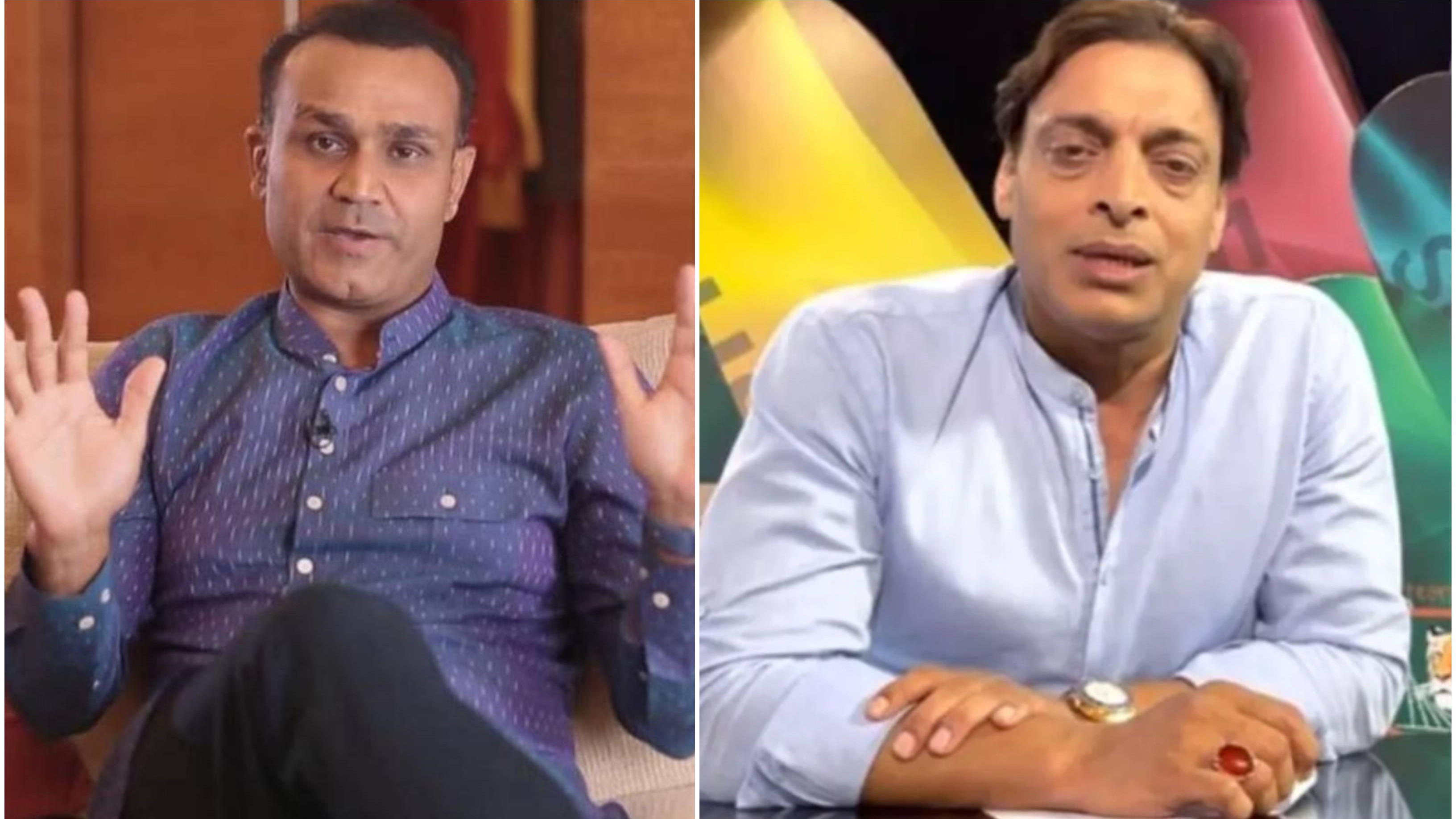 “My hair strands are more than your notes”: Virender Sehwag's savage reply to Shoaib Akhtar