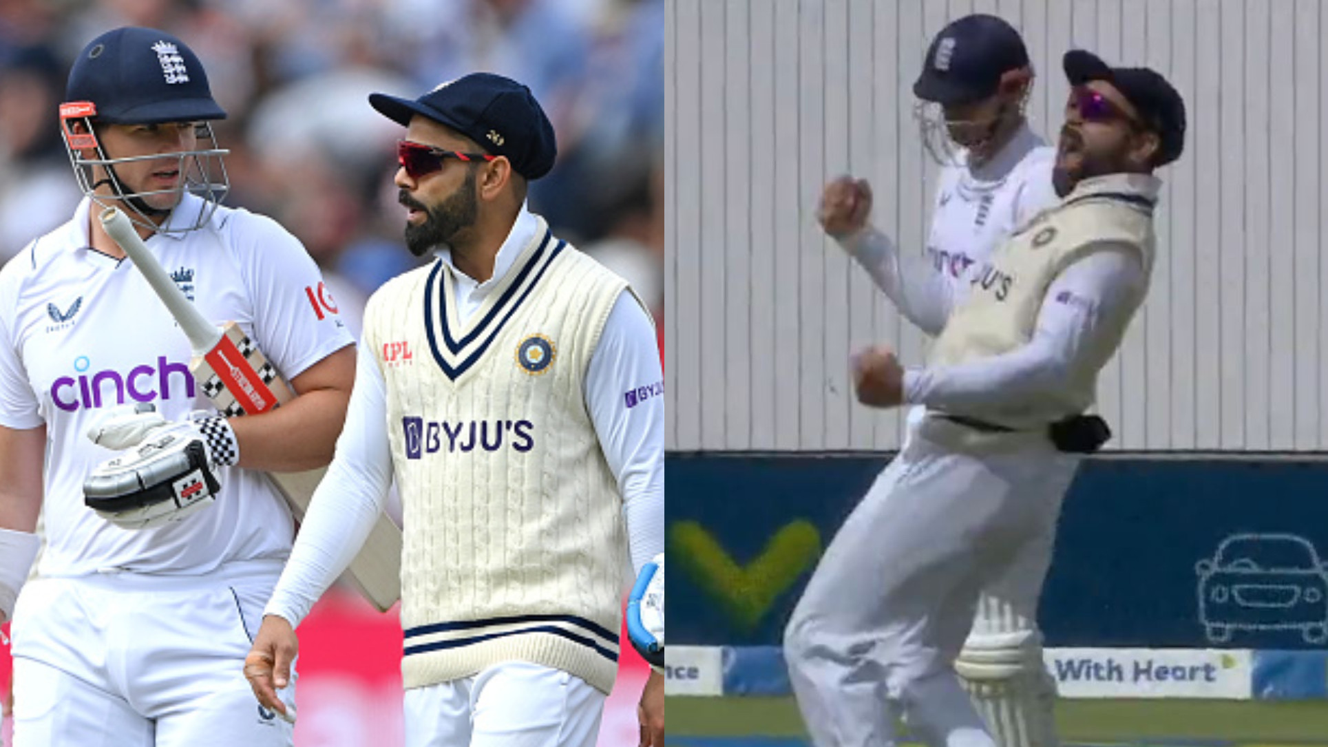 ENG v IND 2022: WATCH- Virat Kohli celebrates with glee after Alex Lees is run out; after an animated chat with him earlier