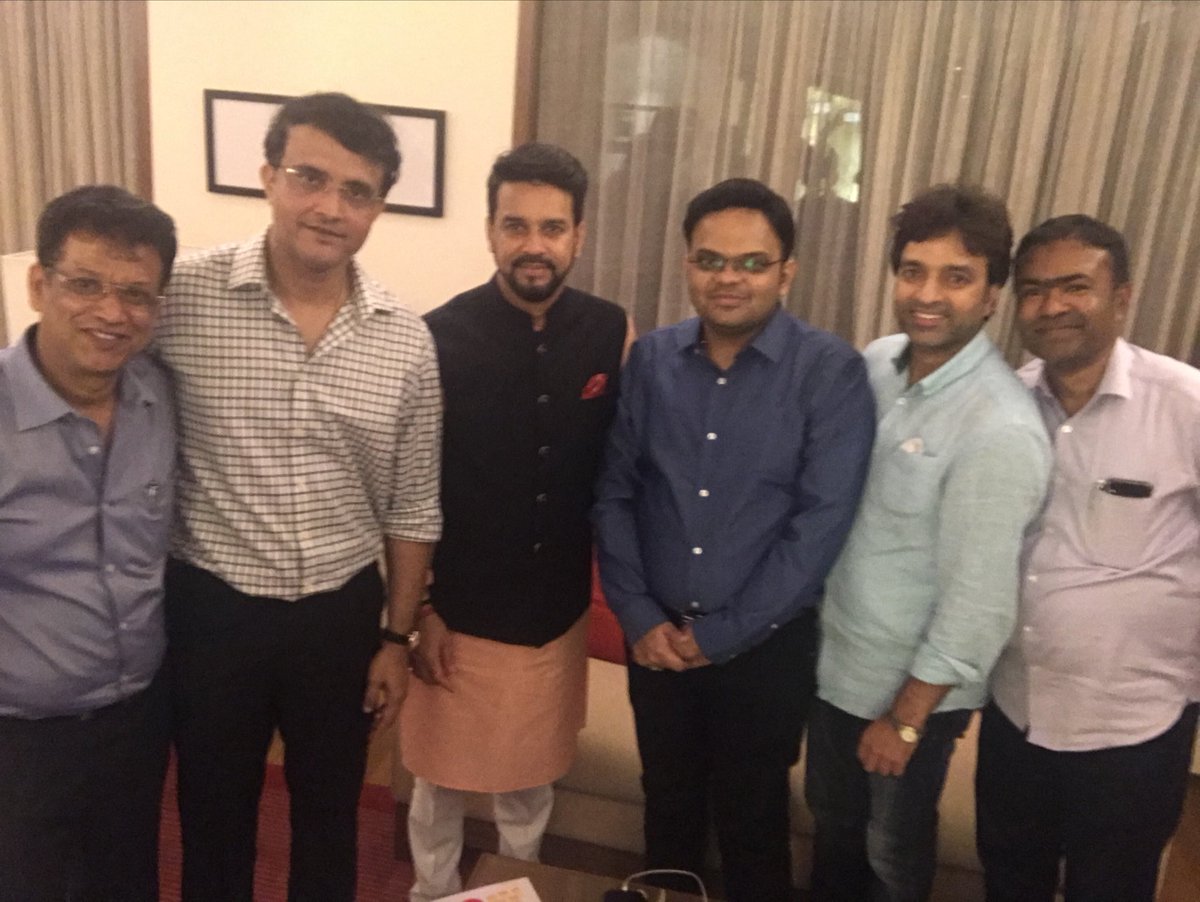 Sourav Ganguly with his new BCCI team | Twitter