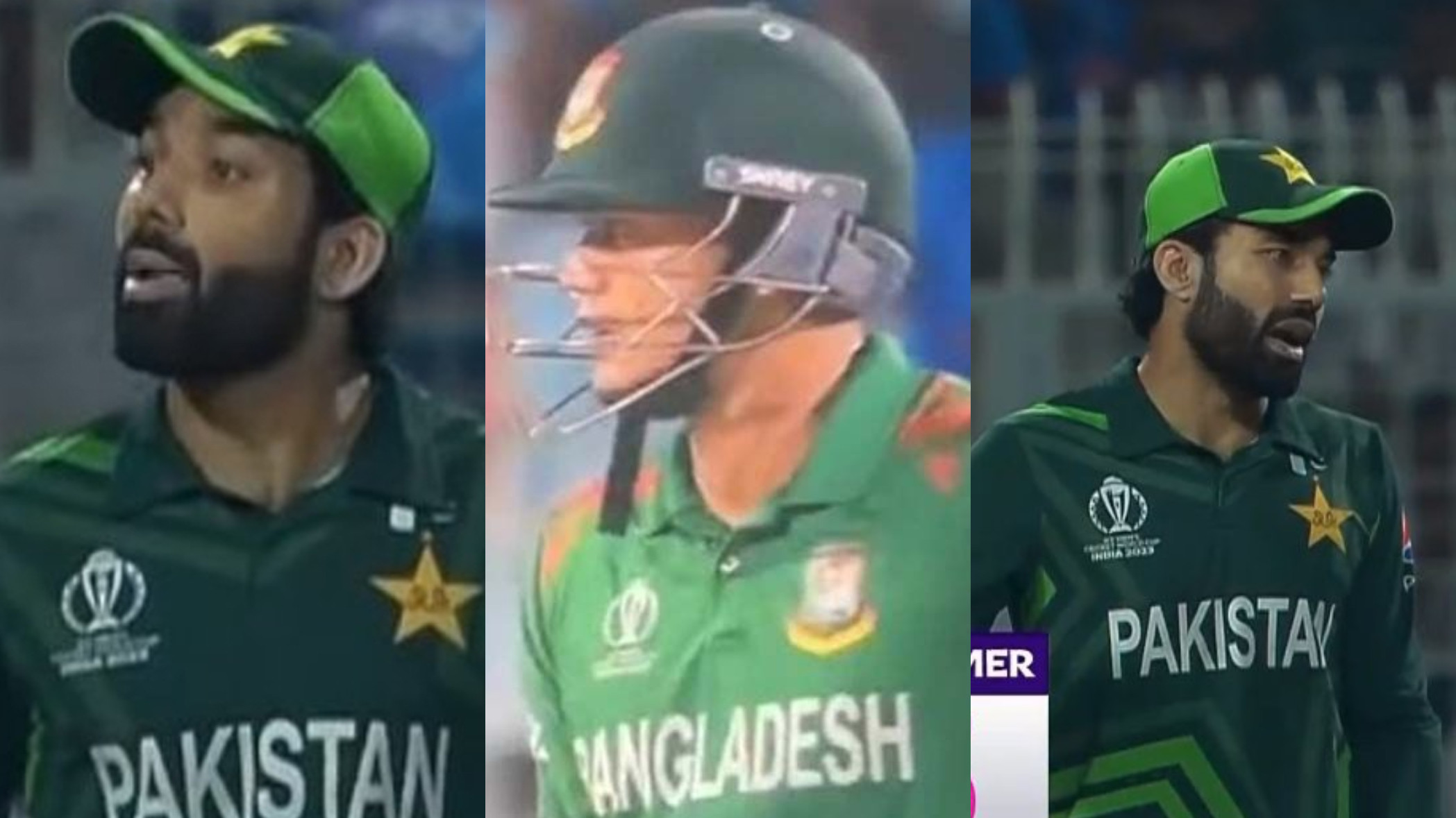 CWC 2023: WATCH- Mohammad Rizwan hilariously consults batter Taskin Ahmed for DRS