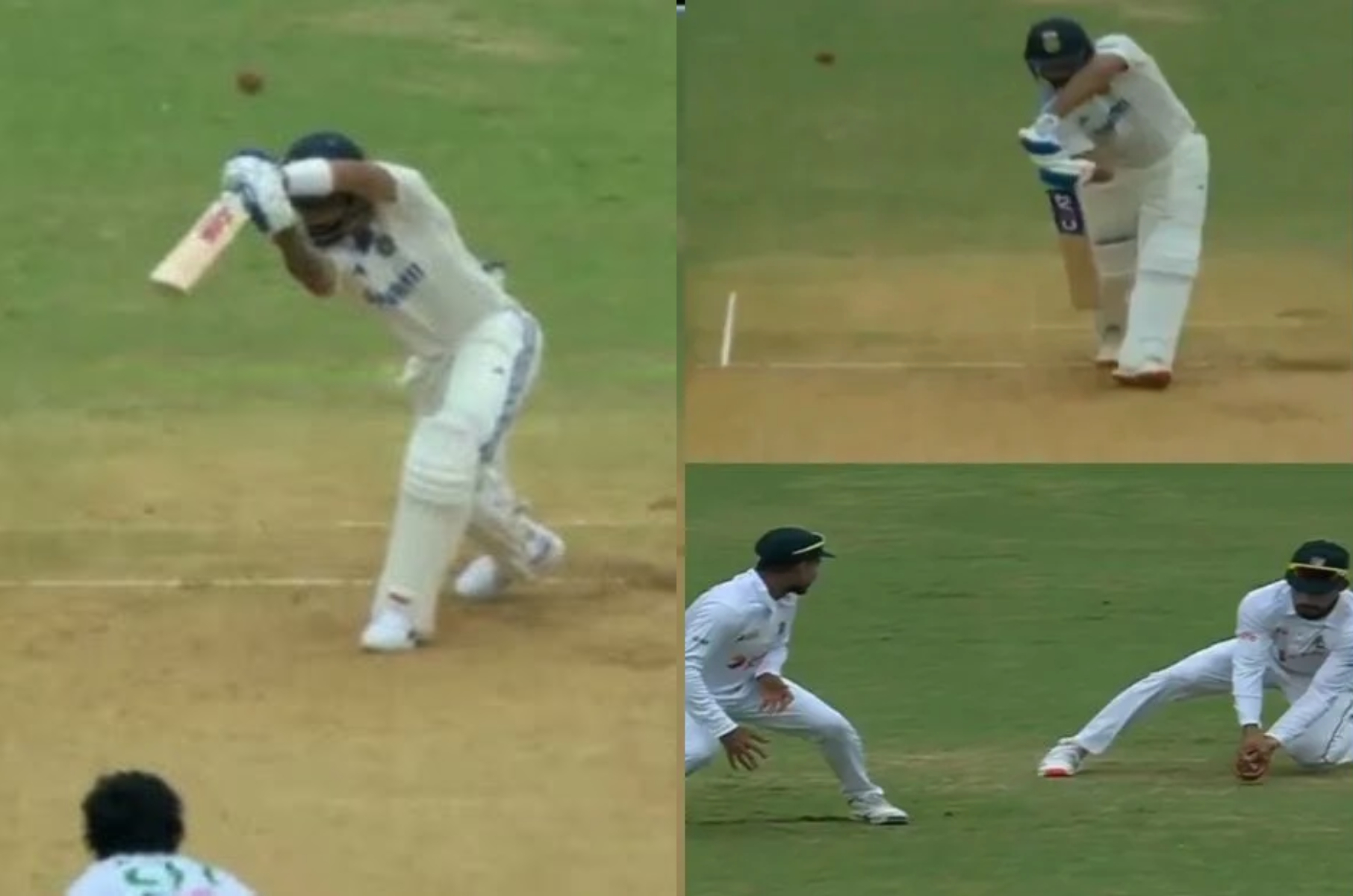 Kohli and Rohit both fell for 6 runs each, getting caught in slips | X