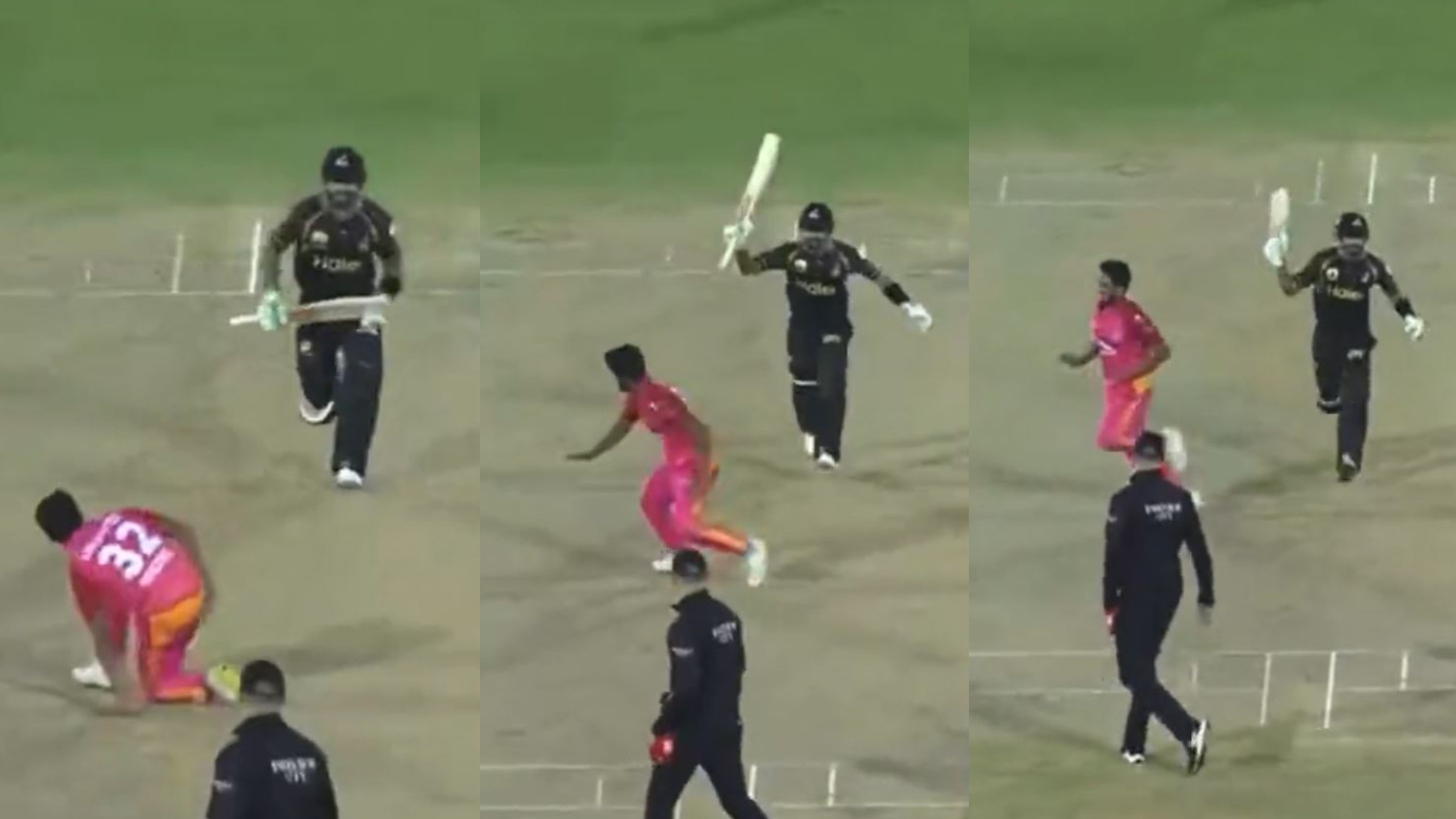PSL 2023: WATCH- Hassan Ali runs for cover after Babar Azam scares him with the bat; throws his willow in anger