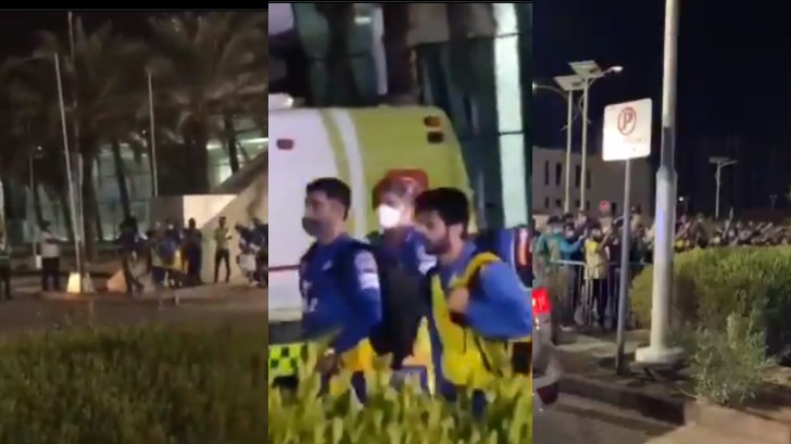 IPL 2020: WATCH - MS Dhoni waves at fans after getting a loud cheer in Dubai
