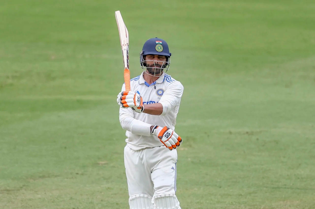 Ravindra Jadeja celebrates an amazing half-century in Gabba on day 4 | Getty