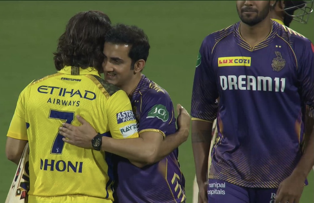 MS Dhoni and Gautam Gambhir | Screengrab - IPL