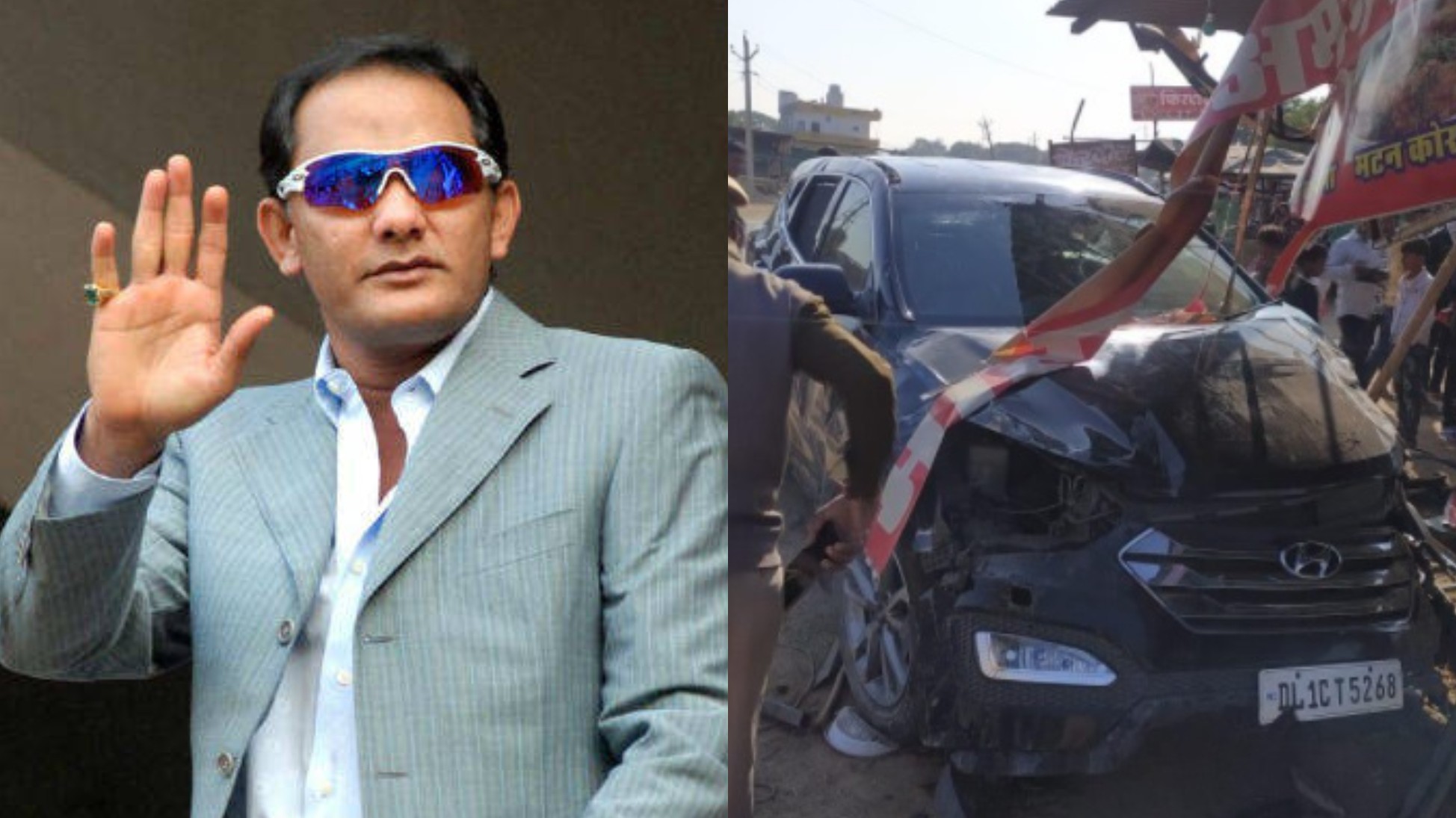 Mohammad Azharuddin escapes unhurt from car accident in Rajasthan