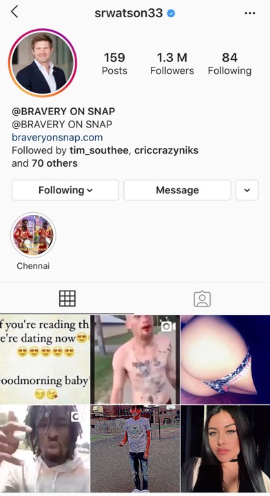 Shane Watson's Instagram account got hacked