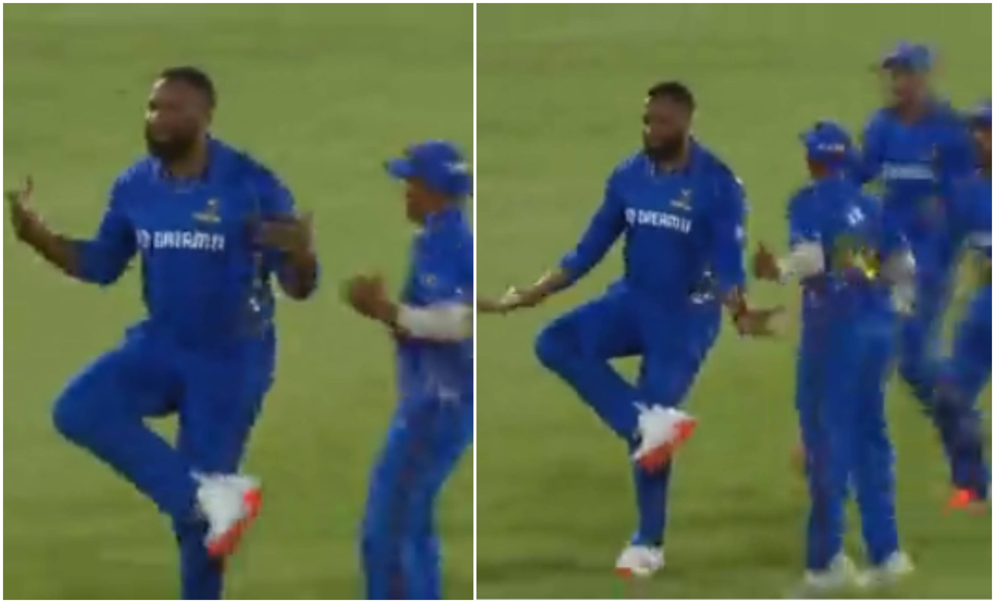 Kieron Pollard’s hilarious celebration | MI New York/Screengrab