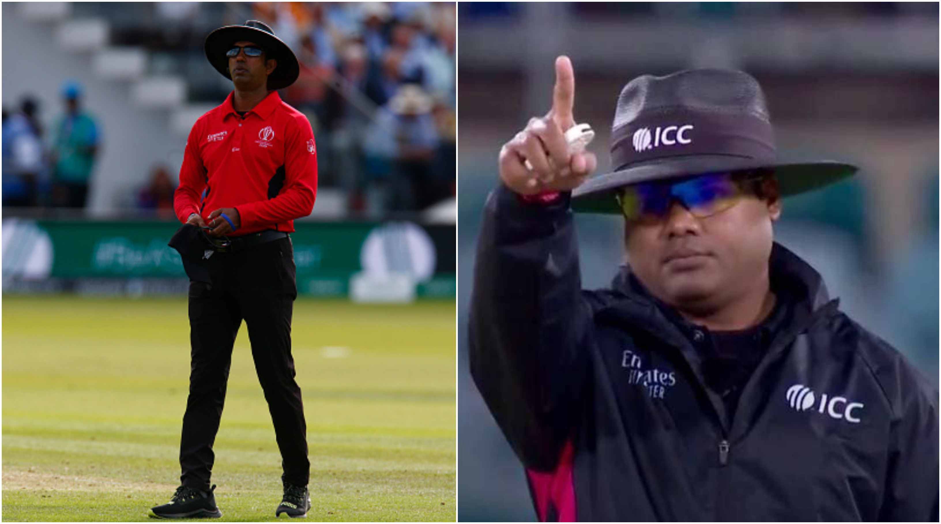 Kumar Dharmasena and Nitin Menon | Getty/ICC