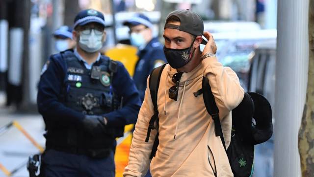 Glenn Maxwell arrives at the Marriott Hotel for quarantine in Sydney | AP