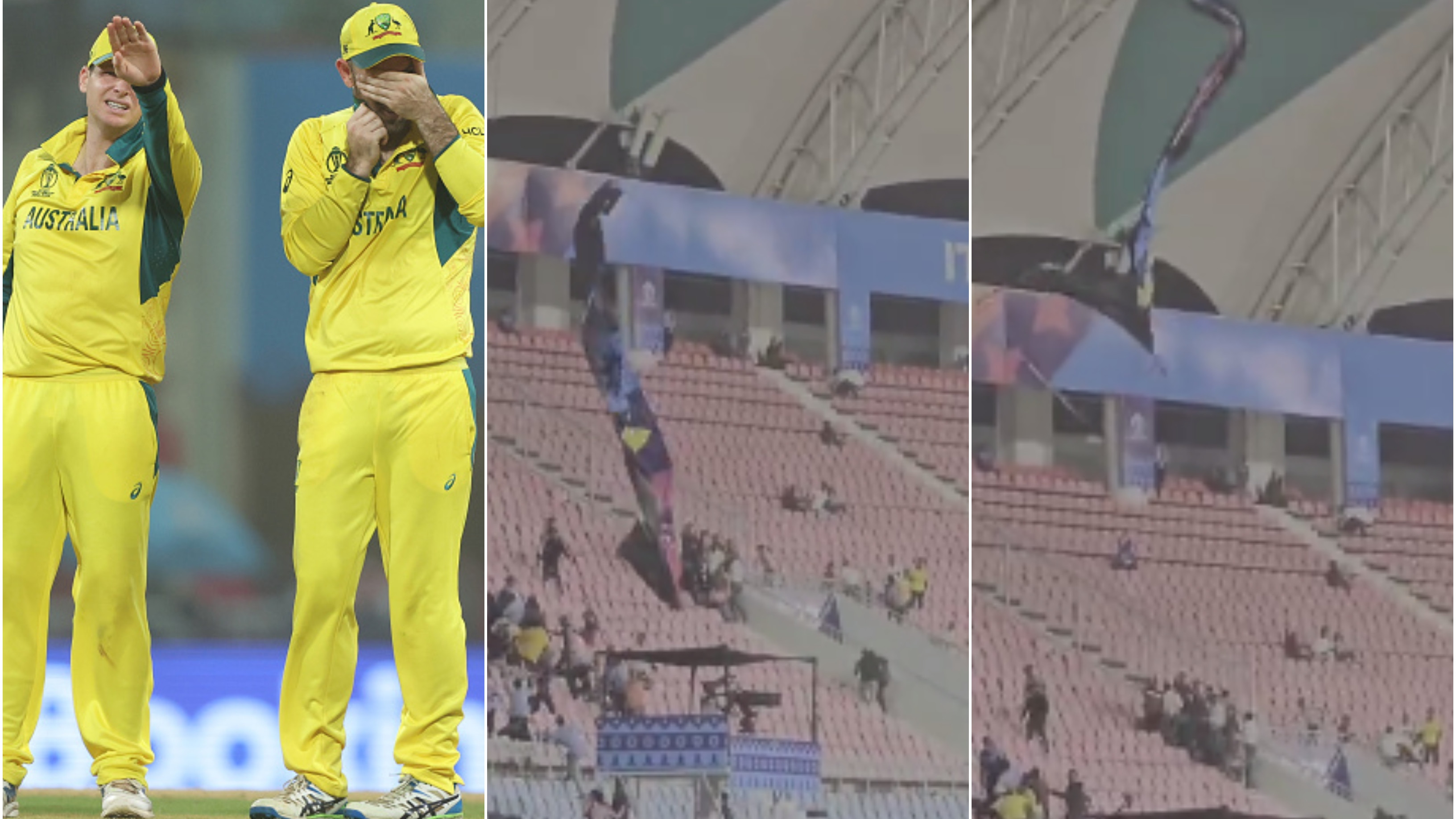 CWC 2023: Fans escape injury as World Cup hoardings fall into stands during Australia-Sri Lanka clash in Lucknow