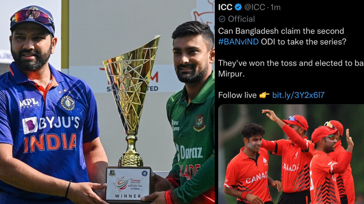 BAN v IND 2022: Fans troll ICC as it mixes Canada with Bangladesh in its toss post for 2nd ODI