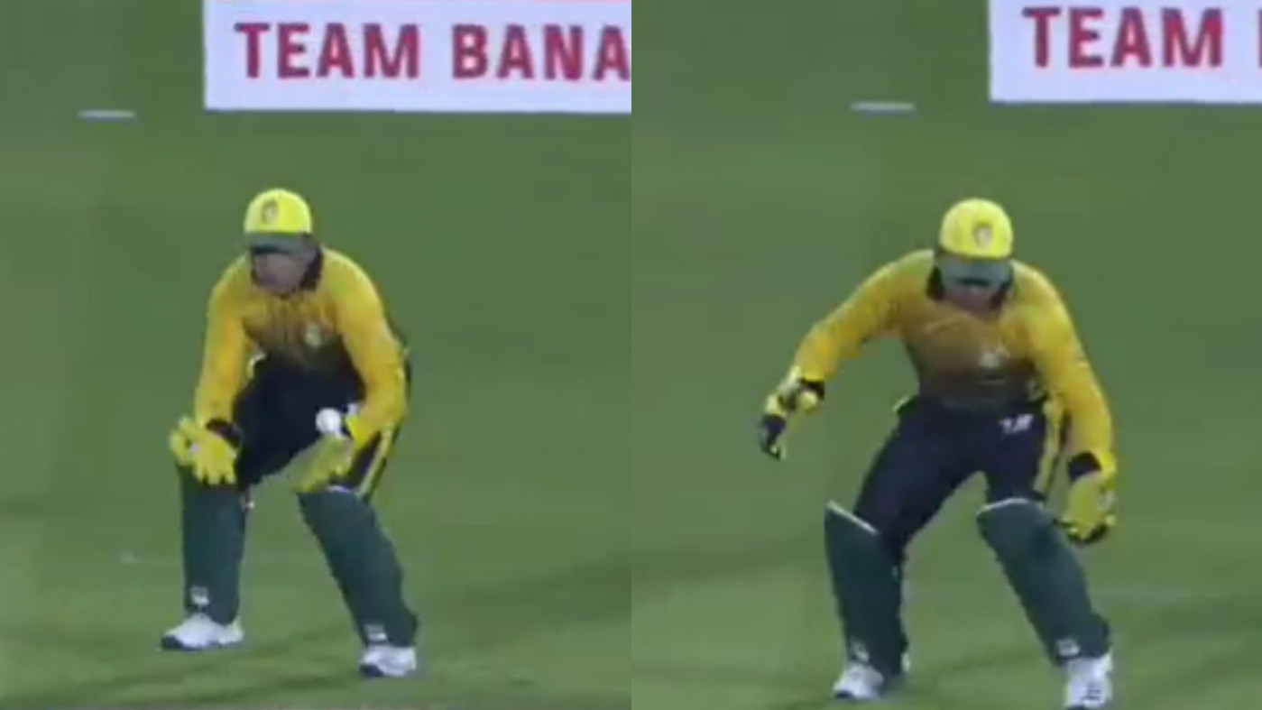 WATCH - Kamran Akmal drops a sitter in Legends League Cricket opening match