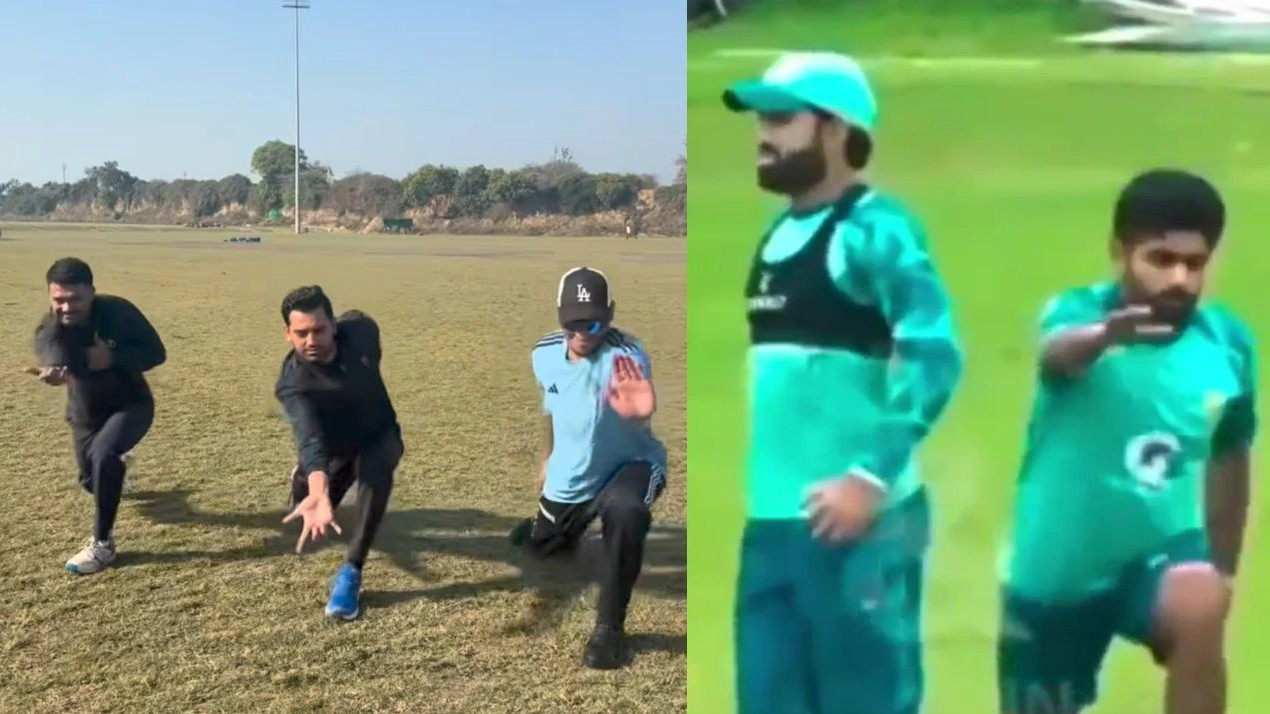 WATCH- Deepak and Rahul Chahar hilariously copy viral Babar Azam-Mohammad Rizwan's viral warm-up routine