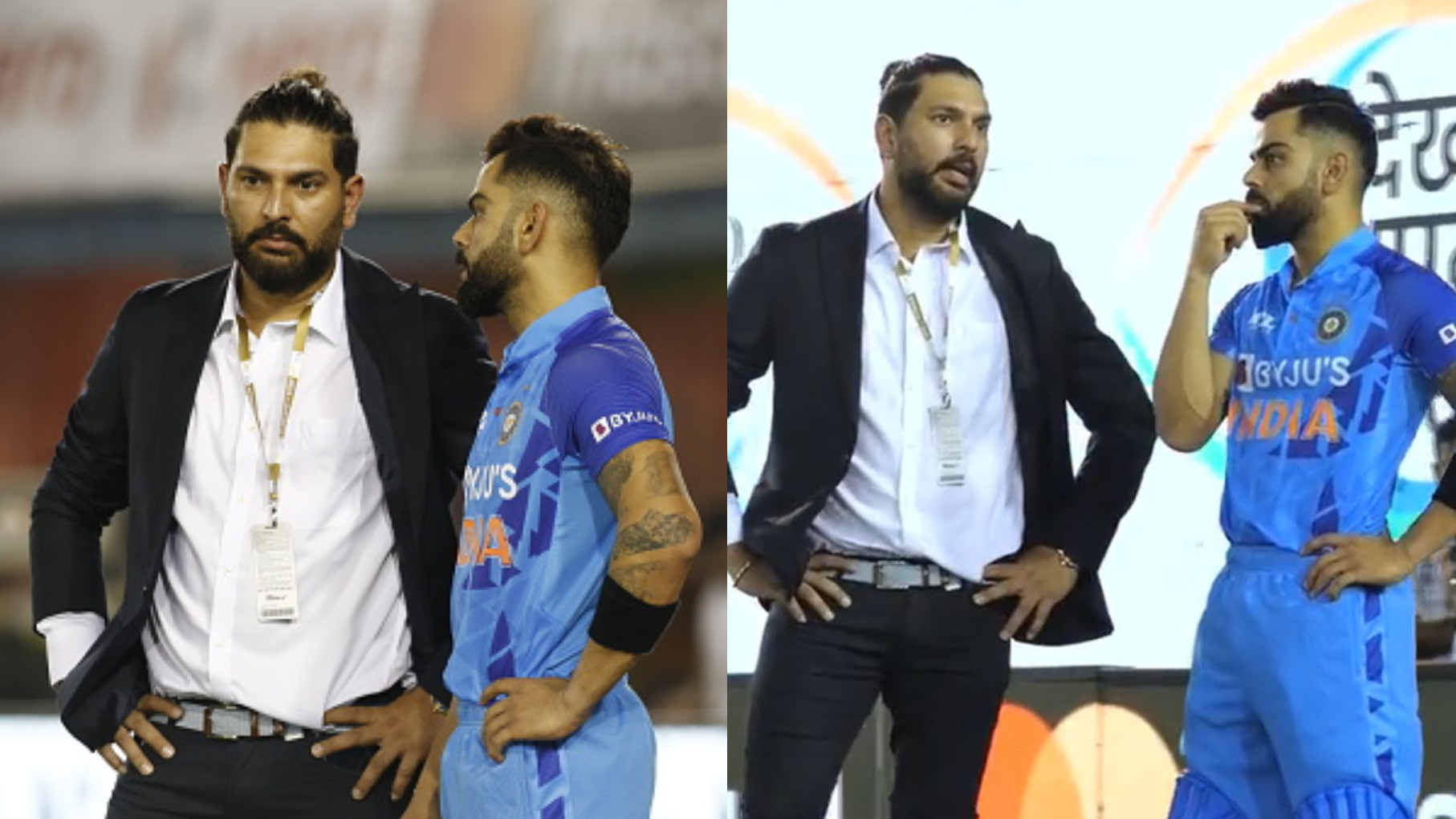 IND v AUS 2022: WATCH- Yuvraj Singh and Virat Kohli have a conversation ahead of 1st T20I in Mohali